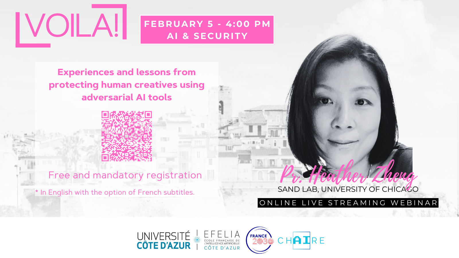 VOILA! S03E01 : Pr Heather Zheng, University of Chicago - IA et créativité